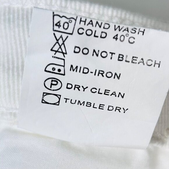 Charcoal Size 6 White Jeans Straight Leg High Rise Casual - Picture 5 of 7